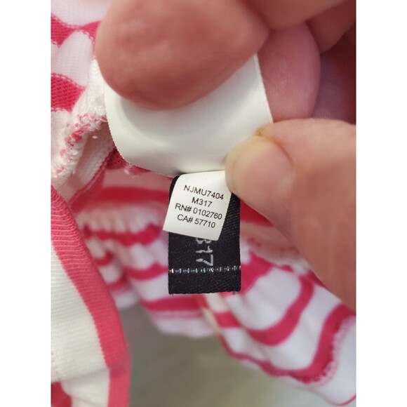 Broome Street x Kate Spade Cotton Pink Striped Peplum Hem Boat Neck Top Size L - Picture 6 of 6